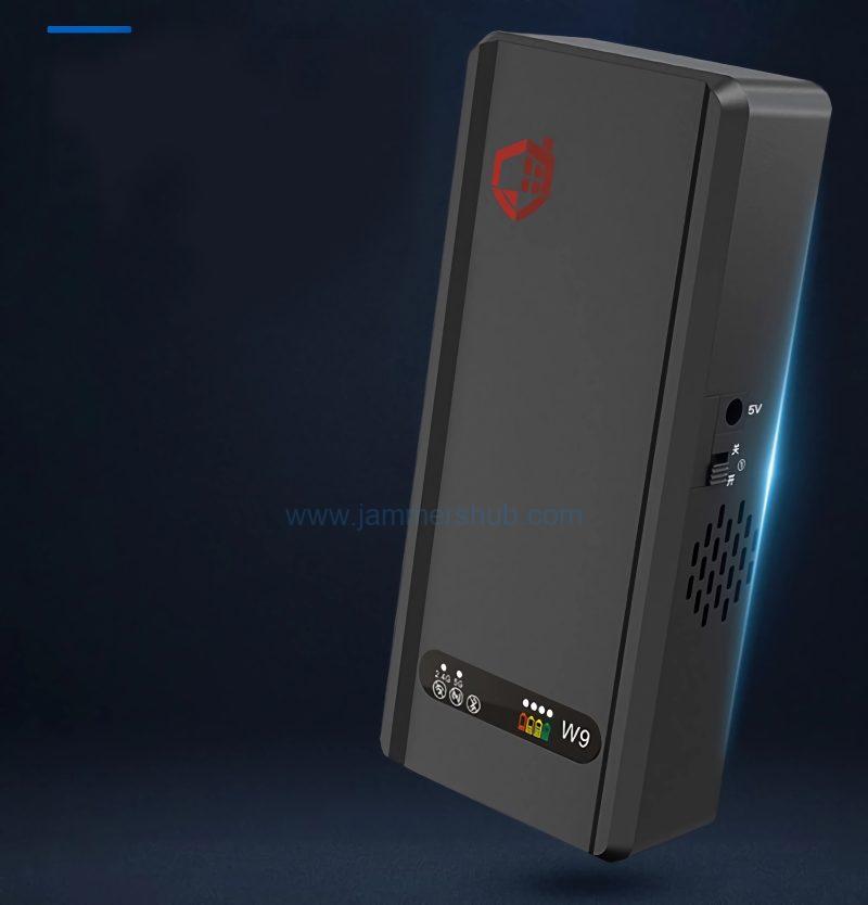 Compact Antenna Integrated Bluetooth and WiFi Signal Jammer W9