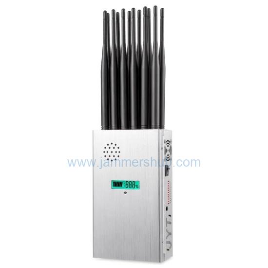 Portable 12-Channel Signal Jammer for CDMA, 3G, 4G, WiFi, and GPS Interference