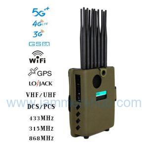 Premium 5GHz Signal Jammer with Durable Green Protective Case for Enhanced Privacy