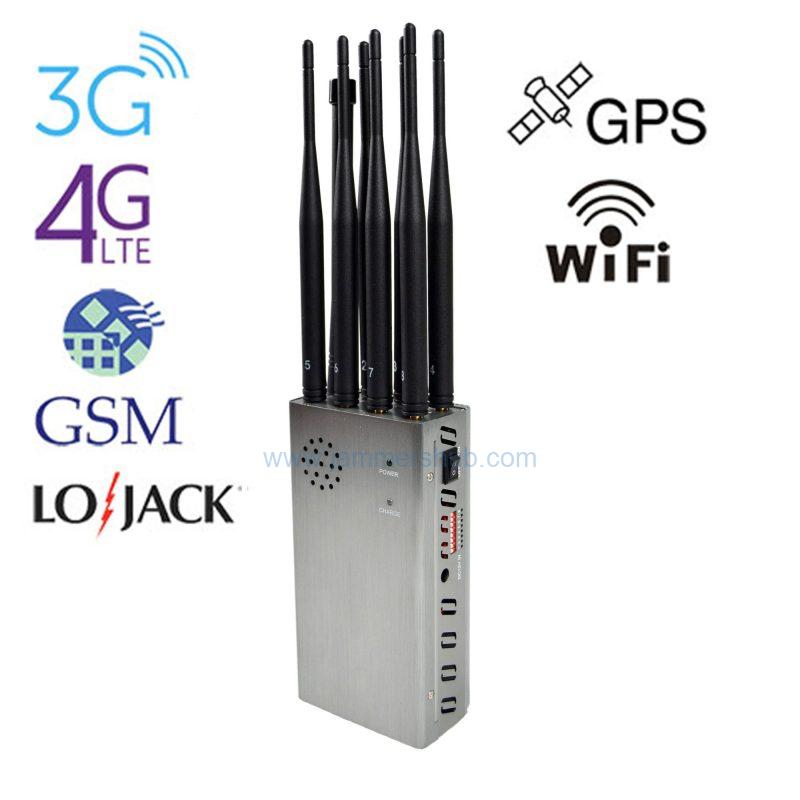 High-Performance 8-Channel GSM Jammer - Portable 4G, WiFi, and LoJack Signal Disruptor for Sale