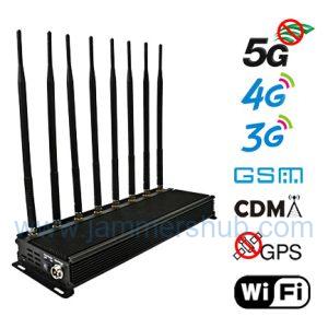 Advanced Adjustable Desktop 5G Mobile Phone Jammer with 8 Antennas
