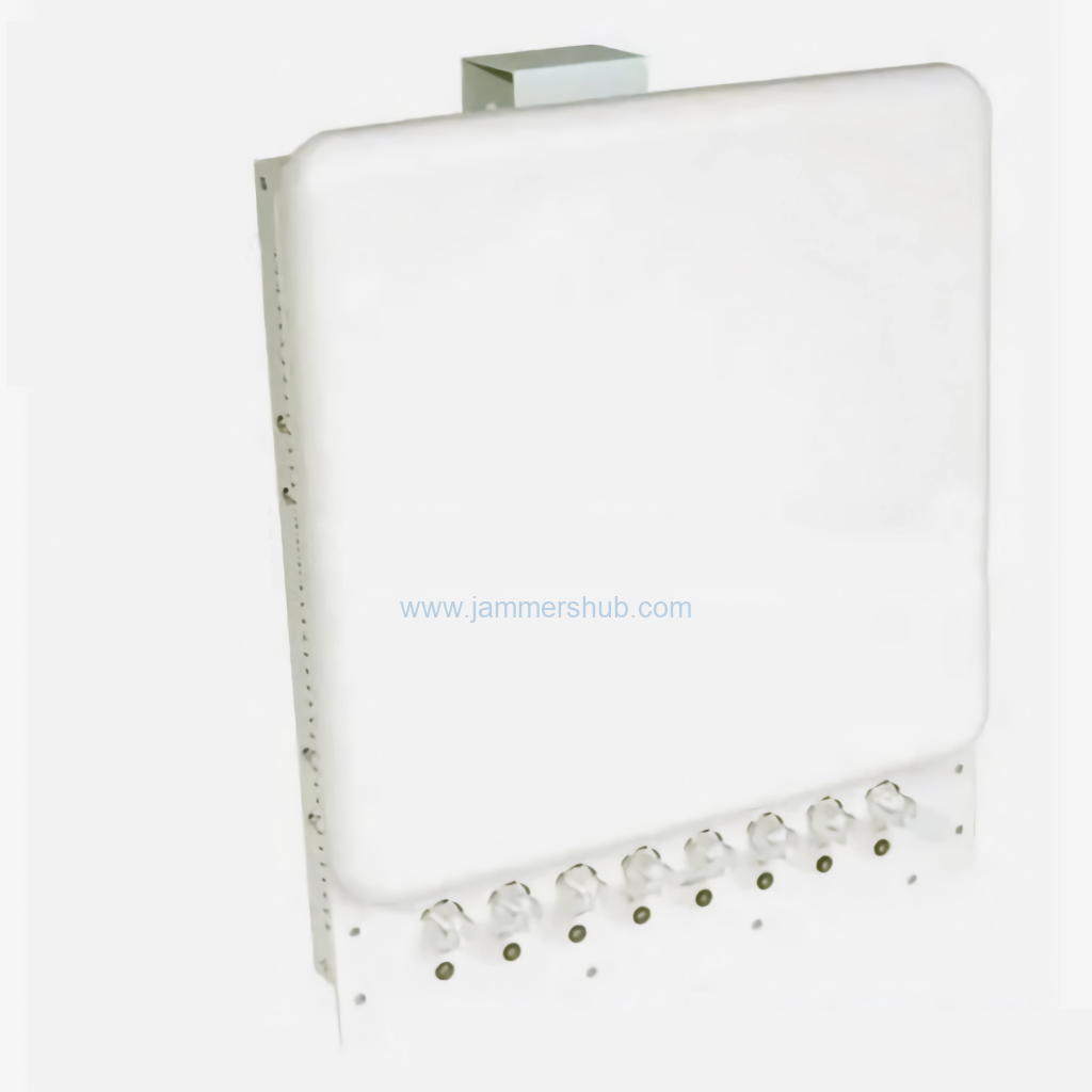 Wall-Mounted 8-Band 4G Mobile Phone & UHF/VHF Signal Jammer
